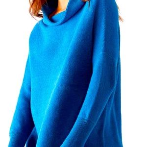 Extra Small Free People Ottoman Sweater in Tropical Blue
